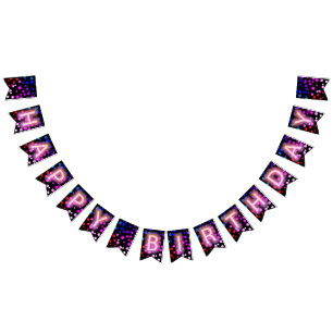 Happy Birthday Neon Sign with Dots