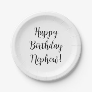 Happy Birthday Nephew Funny Nephews Gifts Paper Plate