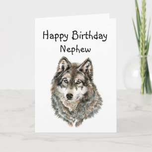 Happy Birthday Nephew  Humor Wolf, Wolves Card