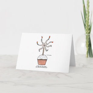 Happy Birthday Neuron Cupcake Card