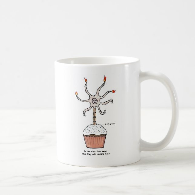 Happy Birthday Neuron Cupcake Coffee Mug (Right)