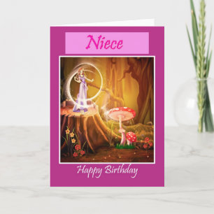 Happy Birthday Niece with fairy Niece birthday Card
