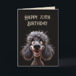Happy Birthday No Stress Poodle Dog 70th Card<br><div class="desc">Happy Birthday No Stress Poodle Dog 70th sixty</div>