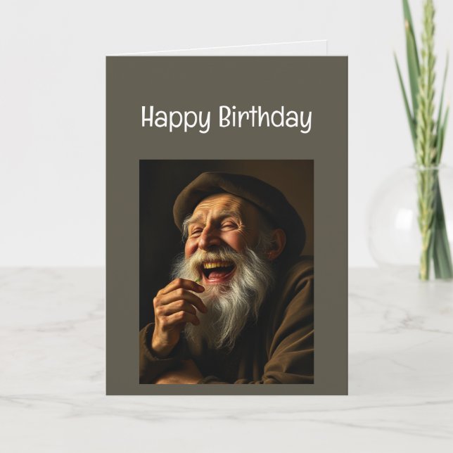 Happy Birthday Not Old thinking Young Card (Front)