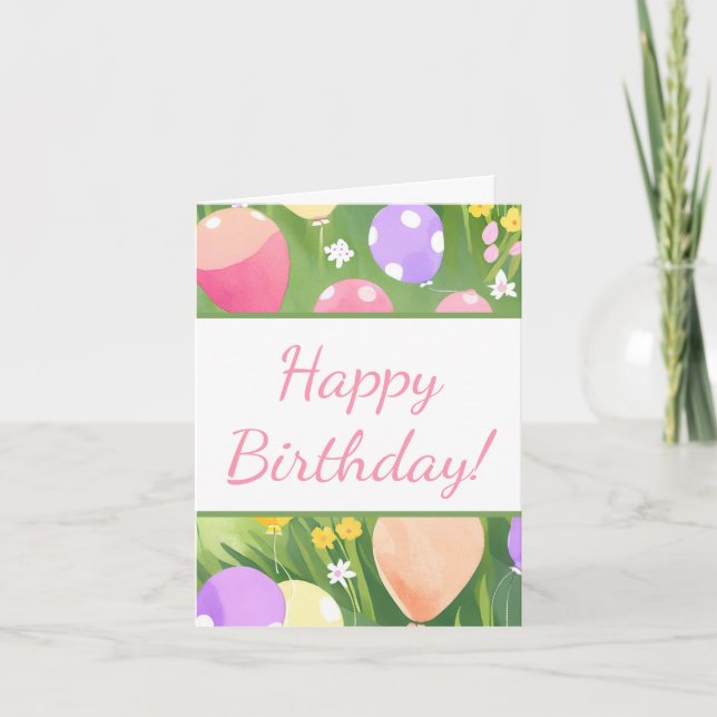 Happy Birthday! Note Card (Front)