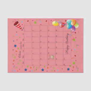 Happy Birthday October 2022 Tissue Paper