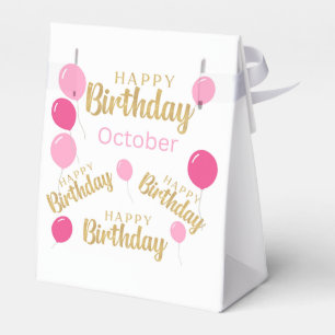 Happy birthday October Birthdays Favour Box