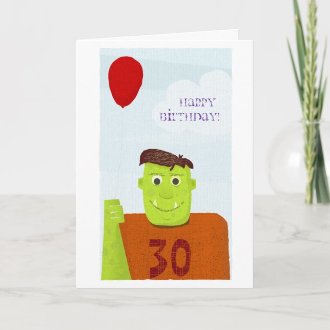 Happy Birthday Ogre (editable text) Card (Front)