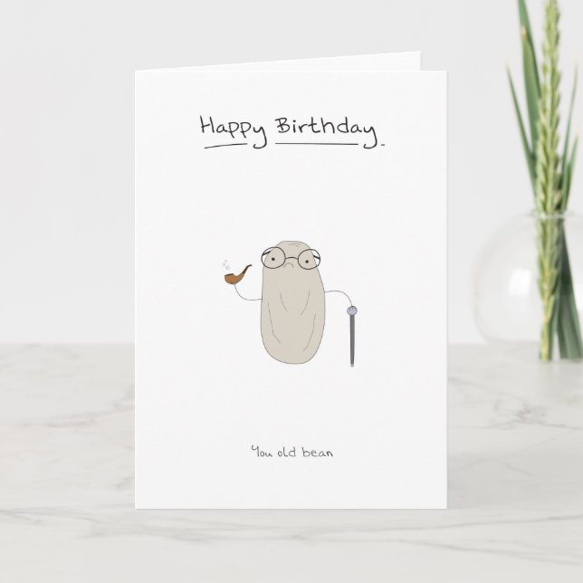 Happy Birthday -  Old Bean card (Front)