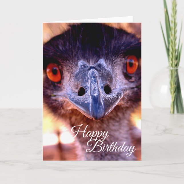 Happy Birthday Old Man Emu Card (Front)
