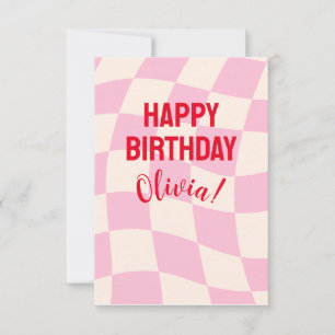 Happy Birthday Olivia Custom Name Personalized Card