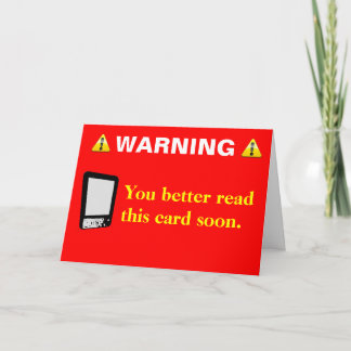 Happy birthday on an eBook Card