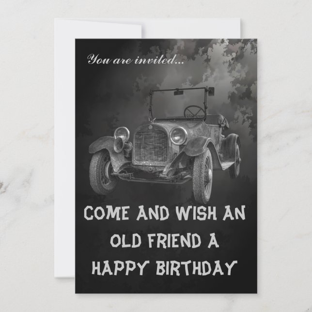 HAPPY BIRTHDAY - OVER THE HILL INVITATION (Front)