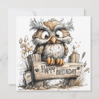 Happy Birthday owl Card