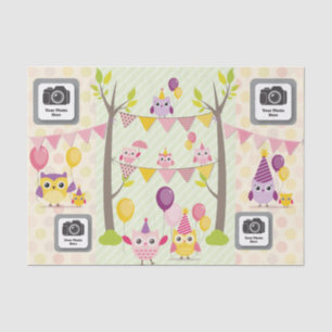 Happy Birthday Owls Tissue Paper