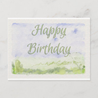 Happy Birthday (Painted) Postcard