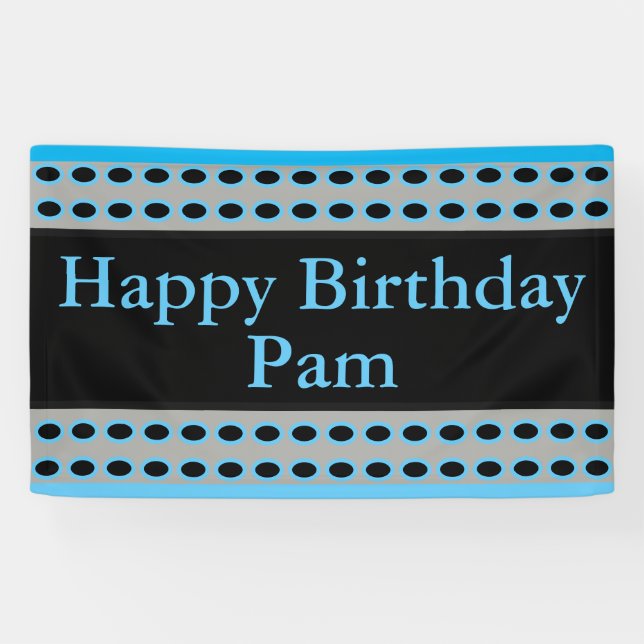 Happy Birthday Pam Banner (Horizontal)