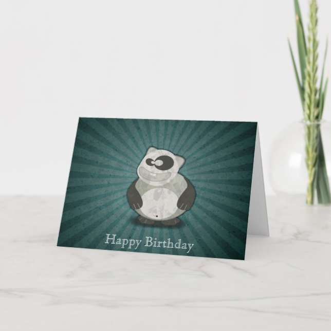 Happy Birthday Panda Card (Front)