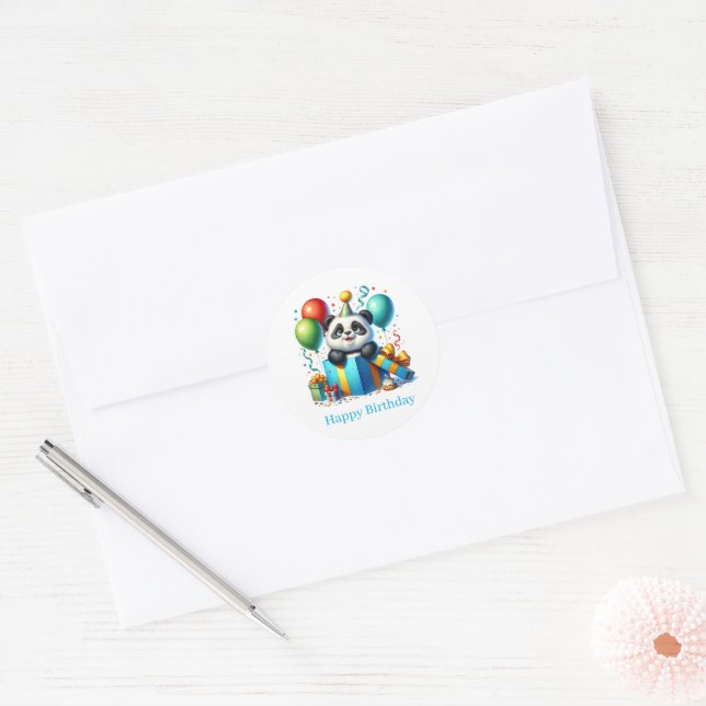 Happy Birthday Panda Stickers (Envelope)