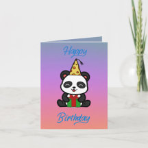 ‘Happy birthday’ panda verjaardags