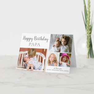 Happy Birthday PAPA Photo Collage Card