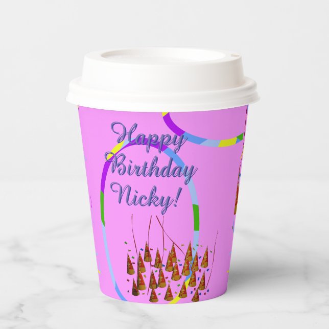 Happy Birthday Paper cup (Front)