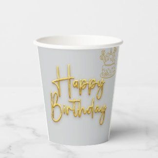 Happy Birthday Paper Cups