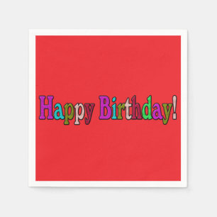 Happy Birthday" Paper Napkin – Fun Party Decor