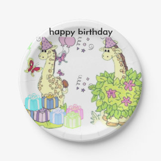 happy birthday paper plate