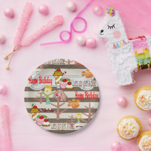 Happy Birthday Paper Plates wish a dog