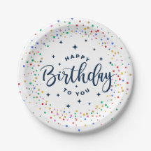 Happy Birthday Papper Plate