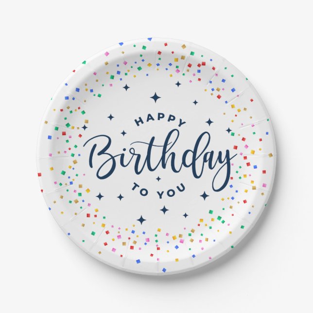 Happy Birthday Papper Plate (Front)