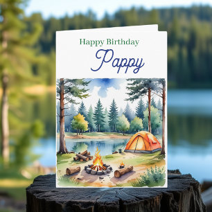 Happy Birthday Pappy Campsite Poem Card