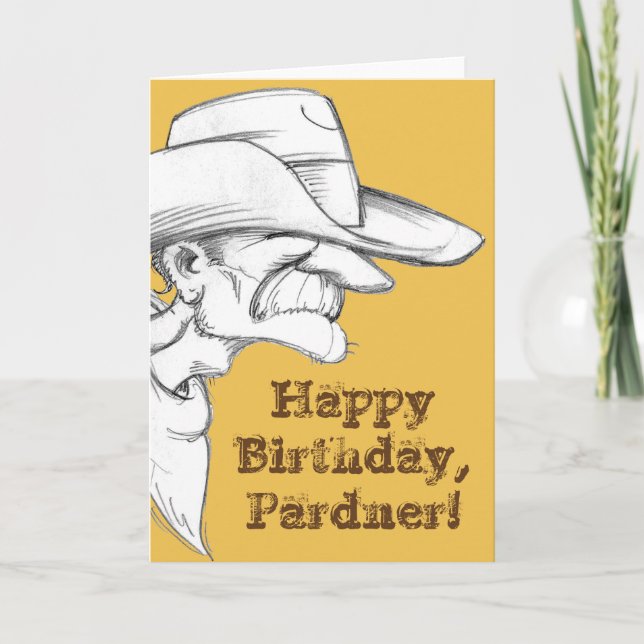 Happy Birthday, Pardner! Card (Front)