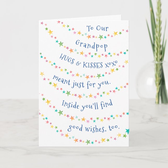 Happy Birthday Parents Grandparents Fun Stars Card (Front)