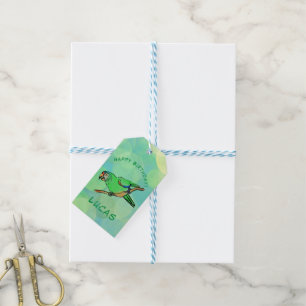 Happy Birthday parrot Gift Tags