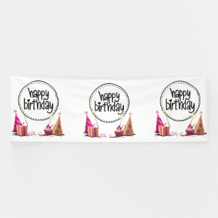 Happy Birthday Party 4x12 Vinyl Banner