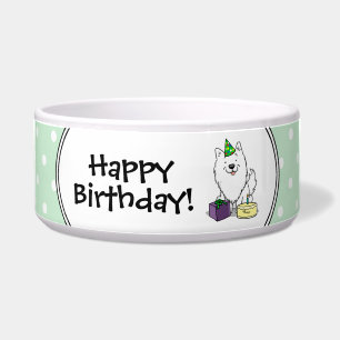 Happy Birthday Party American Eskimo Dog Eskie