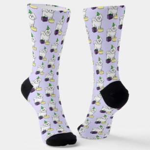 Happy Birthday (Party) Bichon Frise Dog - Cute Socks