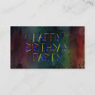 Happy Birthday Party Celebration Invitation 