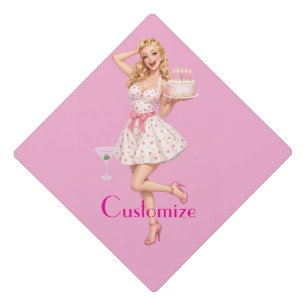 Happy Birthday Party Girl Thunder_Cove Graduation Cap Topper