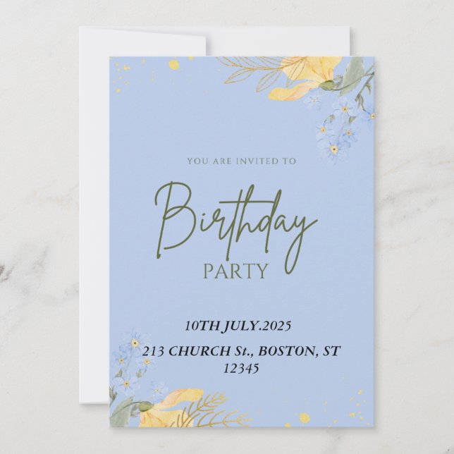 HAPPY BIRTHDAY PARTY INVITATION (Front)