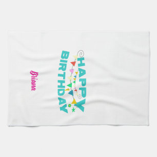 Happy birthday party kitchen towel