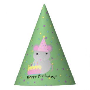 Happy Birthday Party Mouse Hat