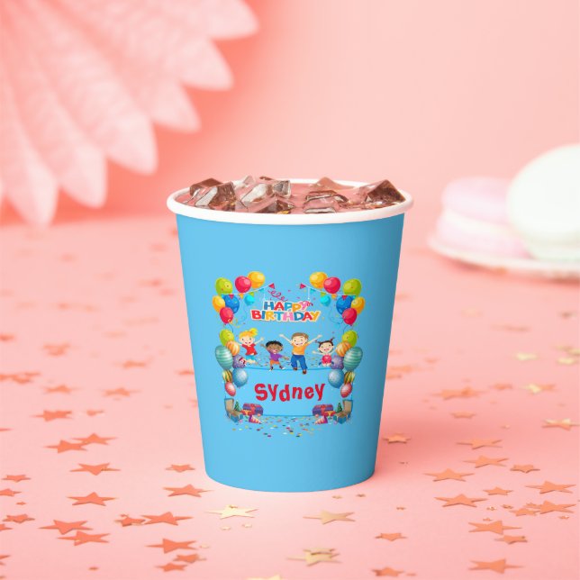 Happy Birthday Party Paper Cup Kids Tableware  (Insitu)