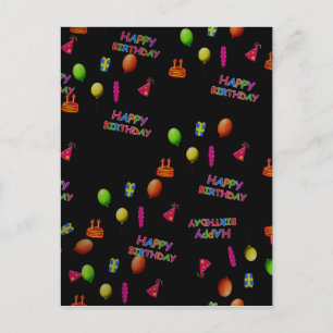 Happy Birthday Party Personalize Destiny Destiny'S Postcard