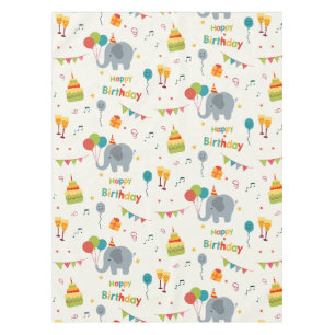 Happy birthday party print tablecloth