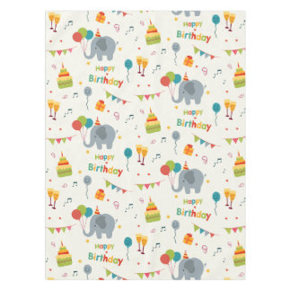 Happy birthday party print tablecloth