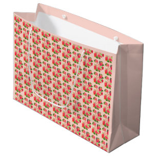 Happy Birthday Party Strawberry fruit Summer Large Gift Bag