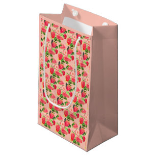 Happy Birthday Party Strawberry fruit Summer Small Gift Bag